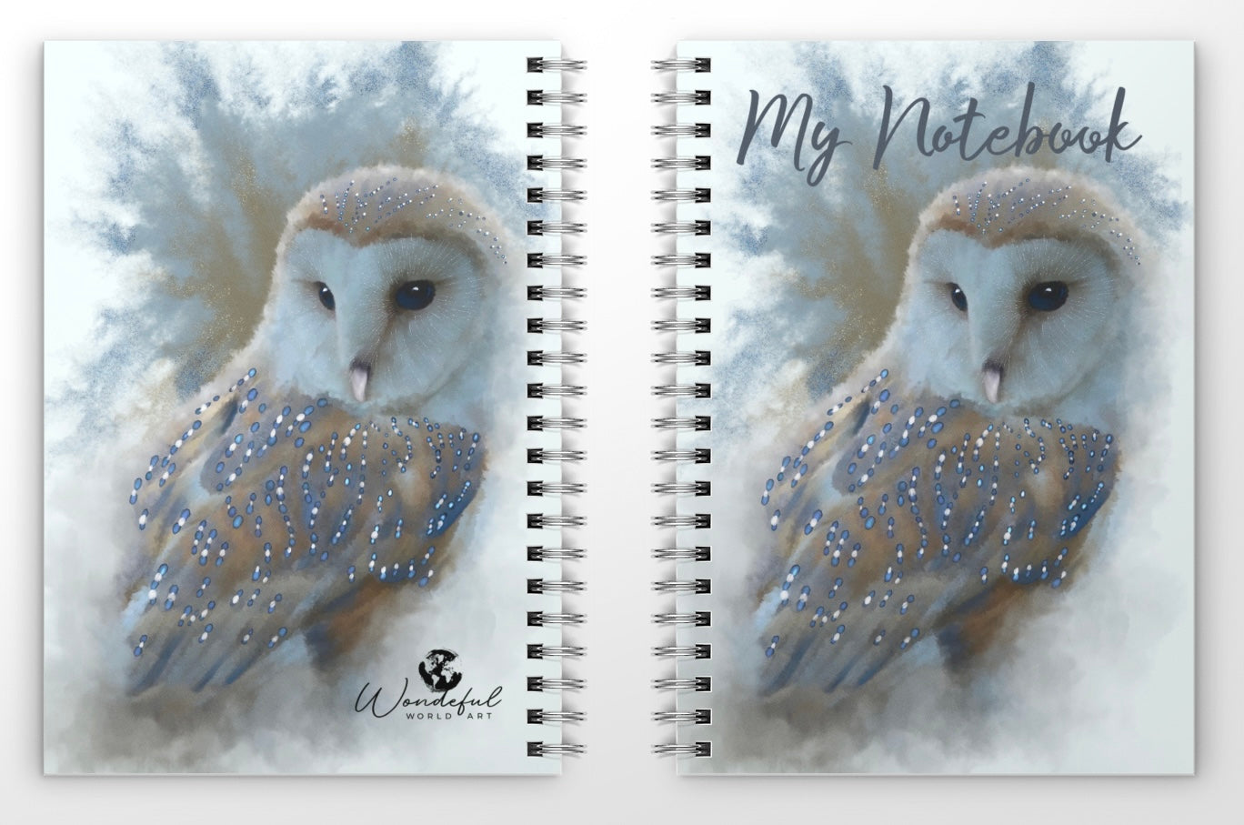 British Wildlife Art Barn Owl Notebook Gift Idea