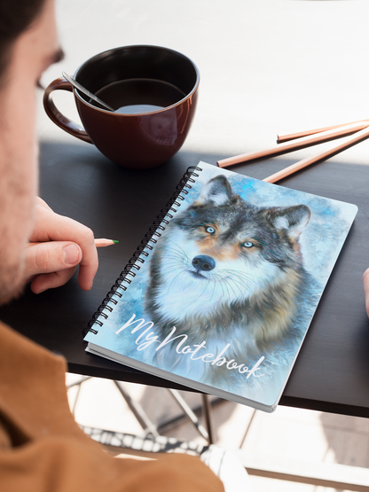 Wildlife Wild Animal Art Wolf Notebook Gift Idea