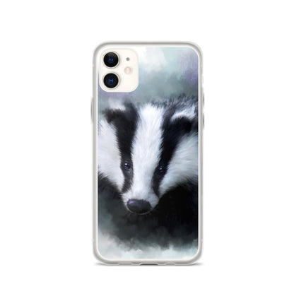 British Wildlife Art Badger iPhone Case Gift Idea