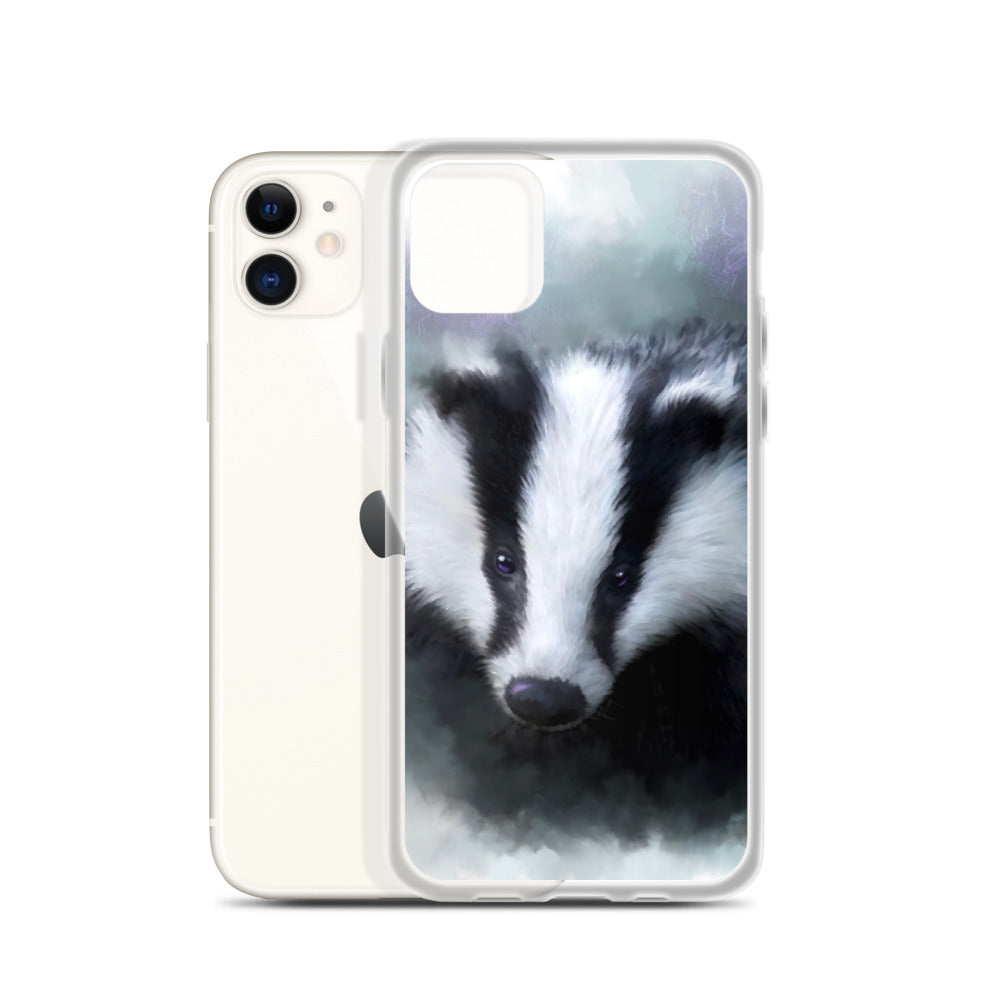 British Wildlife Art Badger iPhone Case Gift Idea