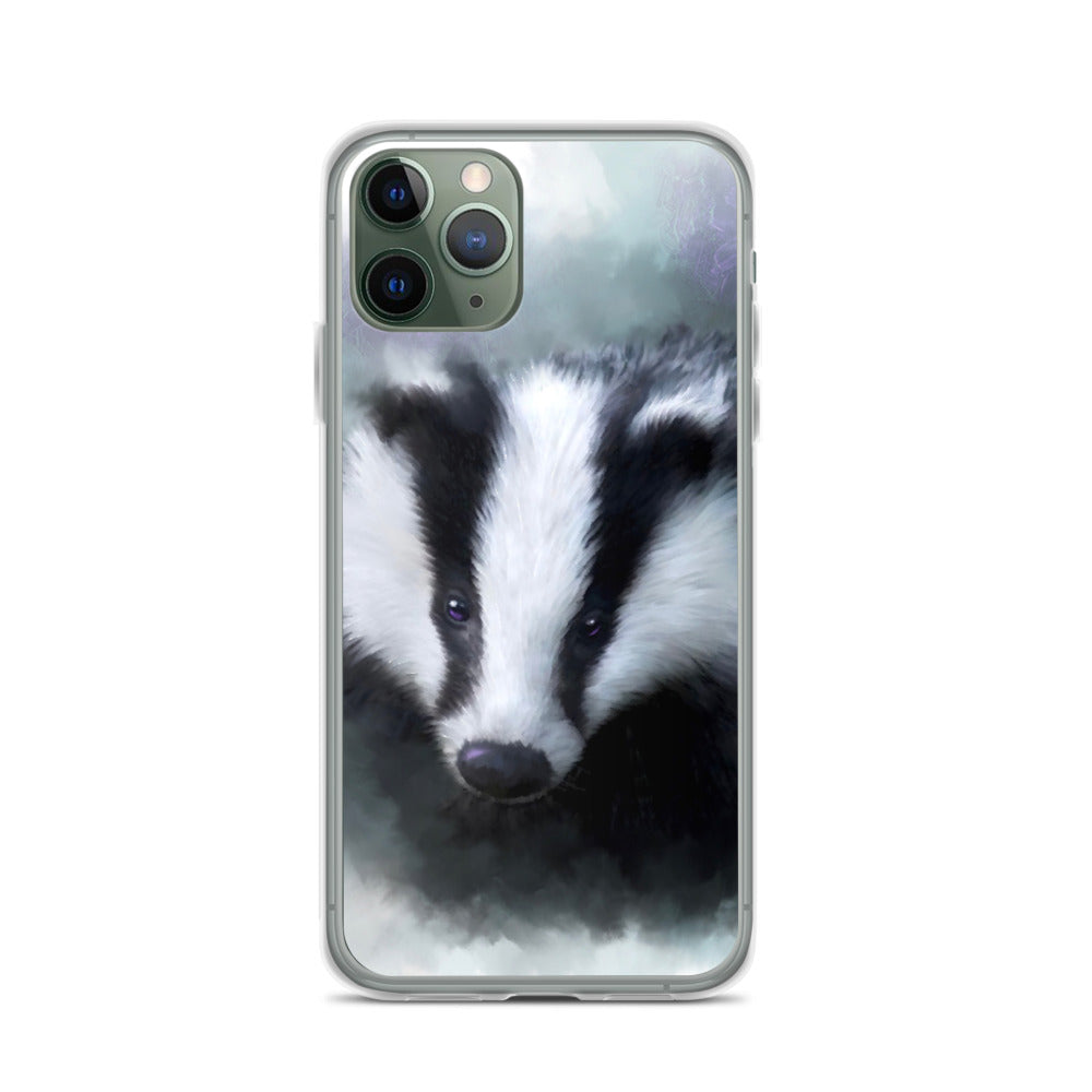 British Wildlife Art Badger iPhone Case Gift Idea