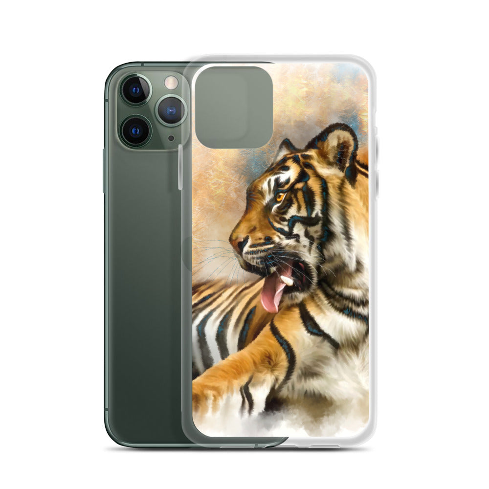 Wildlife Wild Animal Art Sitting Tiger iPhone Case Gift Idea