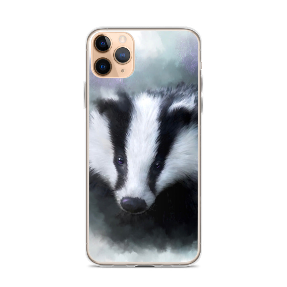 British Wildlife Art Badger iPhone Case Gift Idea