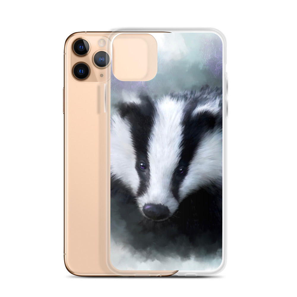 British Wildlife Art Badger iPhone Case Gift Idea