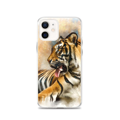 Wildlife Wild Animal Art Sitting Tiger iPhone Case Gift Idea