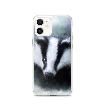 British Wildlife Art Badger iPhone Case Gift Idea