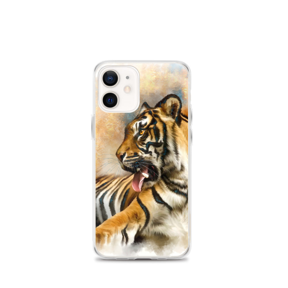 Wildlife Wild Animal Art Sitting Tiger iPhone Case Gift Idea