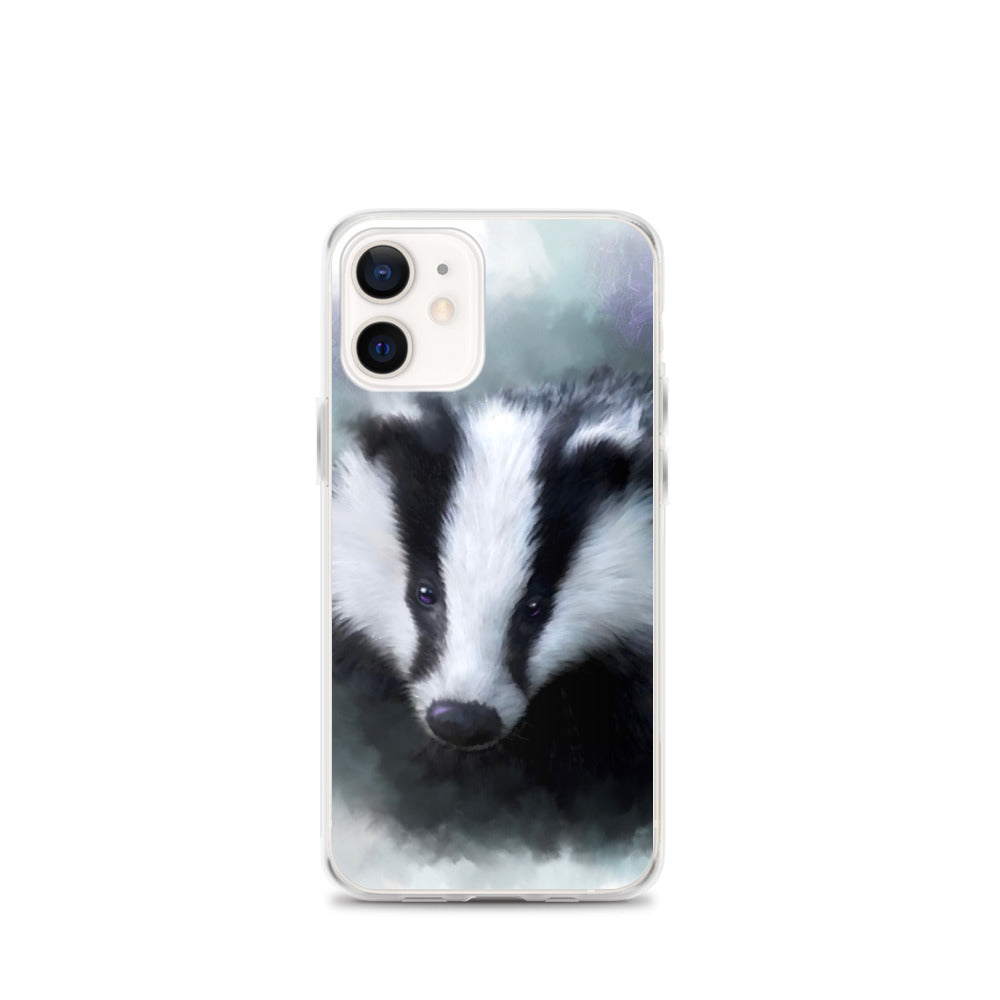 British Wildlife Art Badger iPhone Case Gift Idea