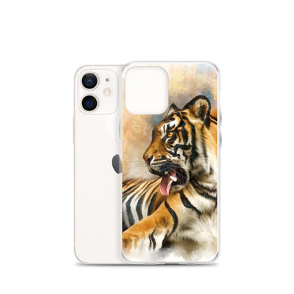 Wildlife Wild Animal Art Sitting Tiger iPhone Case Gift Idea