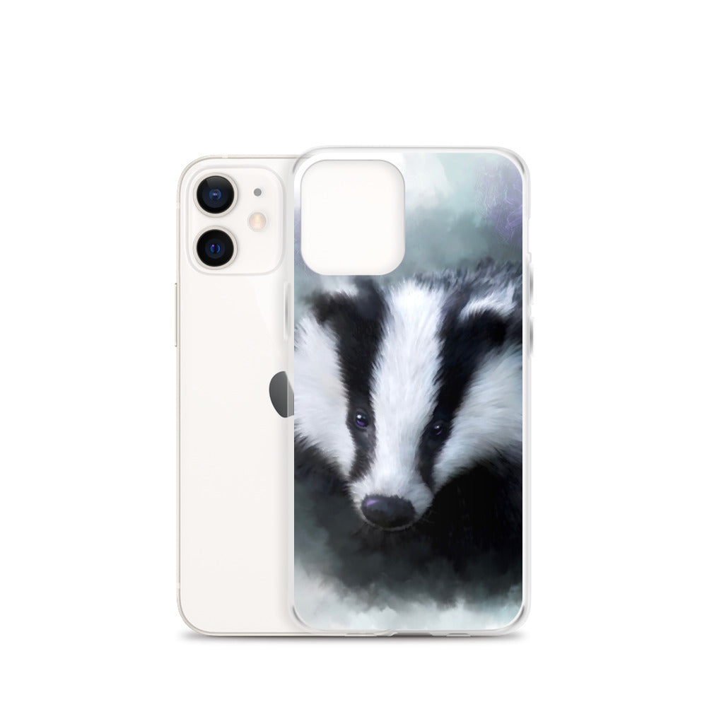 British Wildlife Art Badger iPhone Case Gift Idea