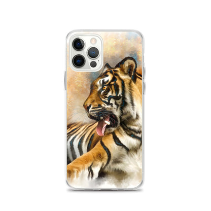 Wildlife Wild Animal Art Sitting Tiger iPhone Case Gift Idea