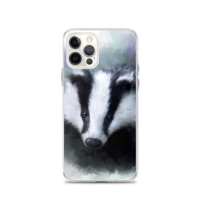 British Wildlife Art Badger iPhone Case Gift Idea