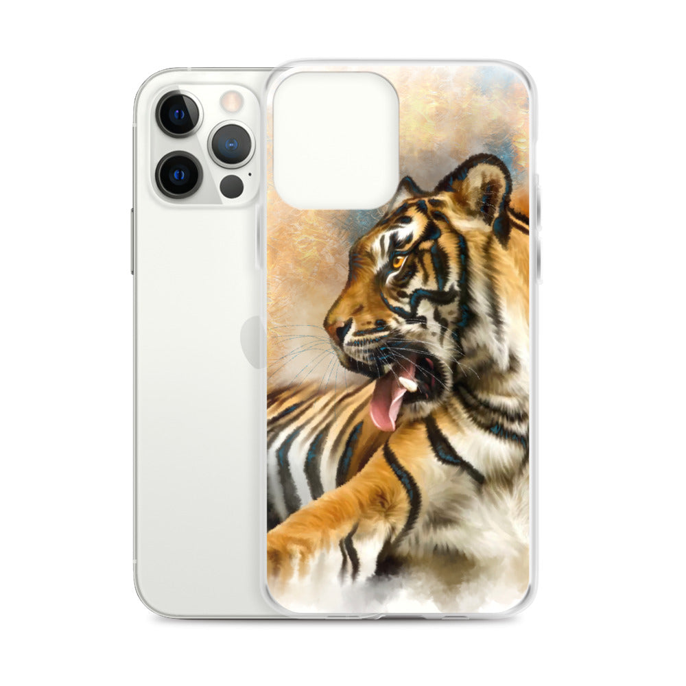 Wildlife Wild Animal Art Sitting Tiger iPhone Case Gift Idea