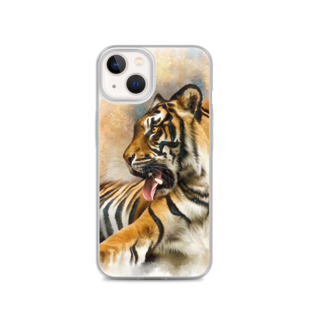 Wildlife Wild Animal Art Sitting Tiger iPhone Case Gift Idea