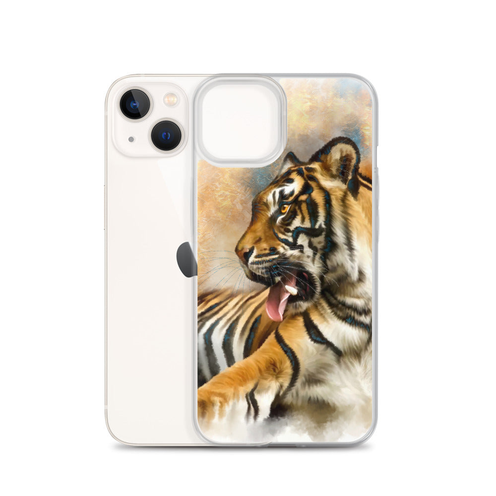 Wildlife Wild Animal Art Sitting Tiger iPhone Case Gift Idea