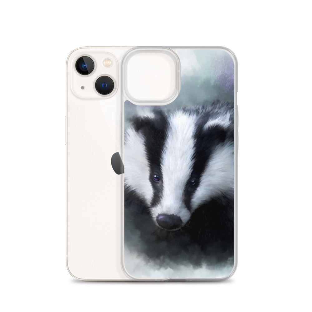 British Wildlife Art Badger iPhone Case Gift Idea