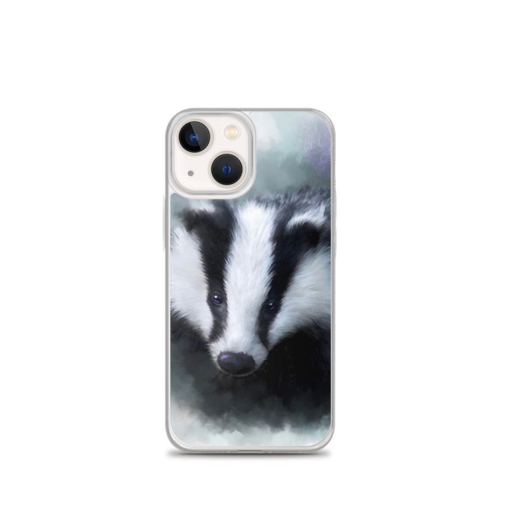 British Wildlife Art Badger iPhone Case Gift Idea