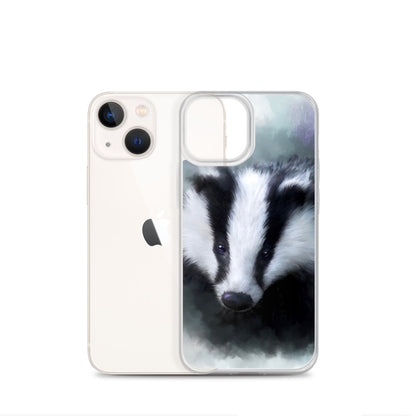 British Wildlife Art Badger iPhone Case Gift Idea