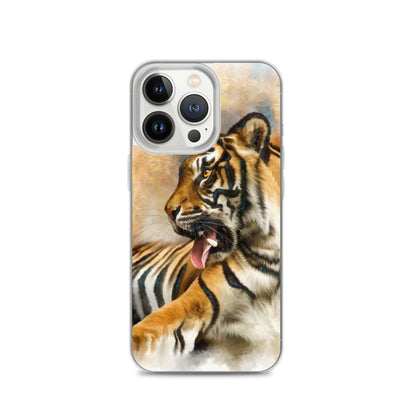 Wildlife Wild Animal Art Sitting Tiger iPhone Case Gift Idea