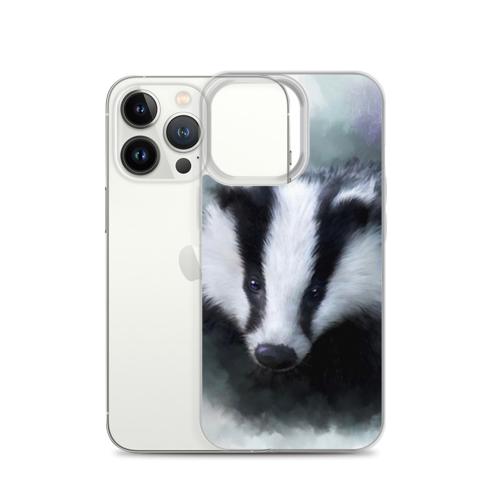 British Wildlife Art Badger iPhone Case Gift Idea