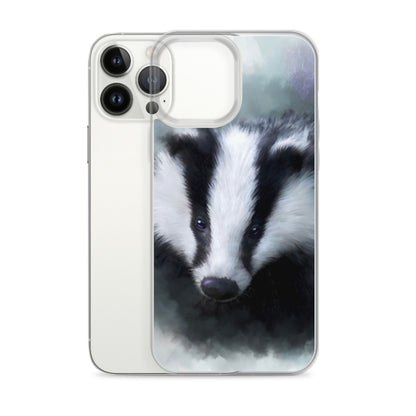 British Wildlife Art Badger iPhone Case Gift Idea