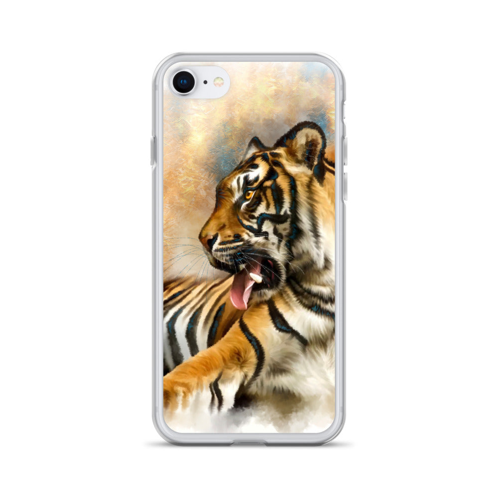 Wildlife Wild Animal Art Sitting Tiger iPhone Case Gift Idea