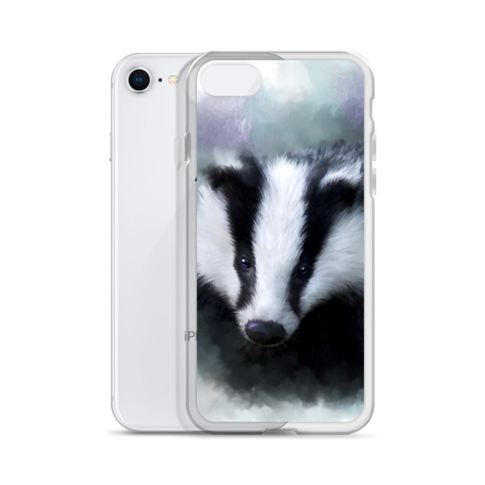 British Wildlife Art Badger iPhone Case Gift Idea