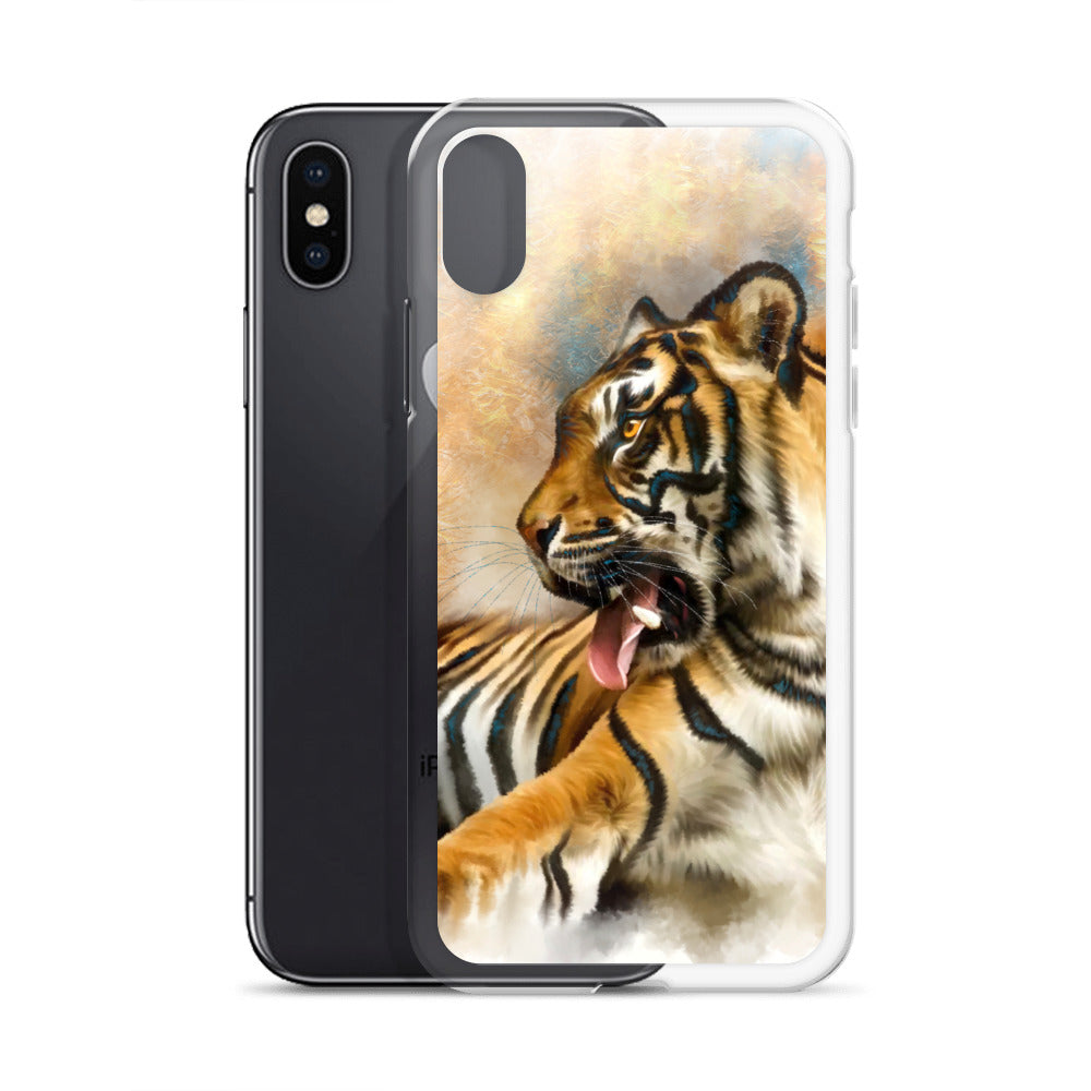 Wildlife Wild Animal Art Sitting Tiger iPhone Case Gift Idea