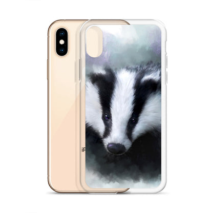 British Wildlife Art Badger iPhone Case Gift Idea