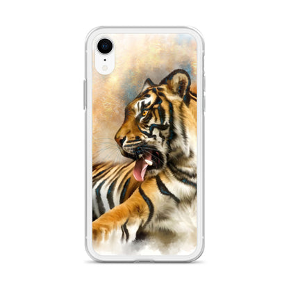 Wildlife Wild Animal Art Sitting Tiger iPhone Case Gift Idea