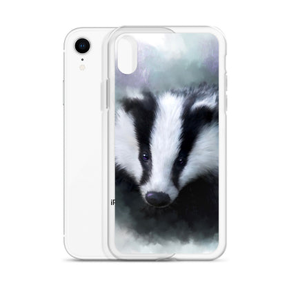 British Wildlife Art Badger iPhone Case Gift Idea