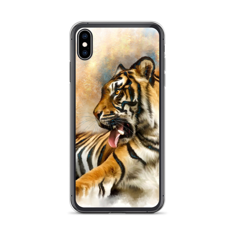 Wildlife Wild Animal Art Sitting Tiger iPhone Case Gift Idea