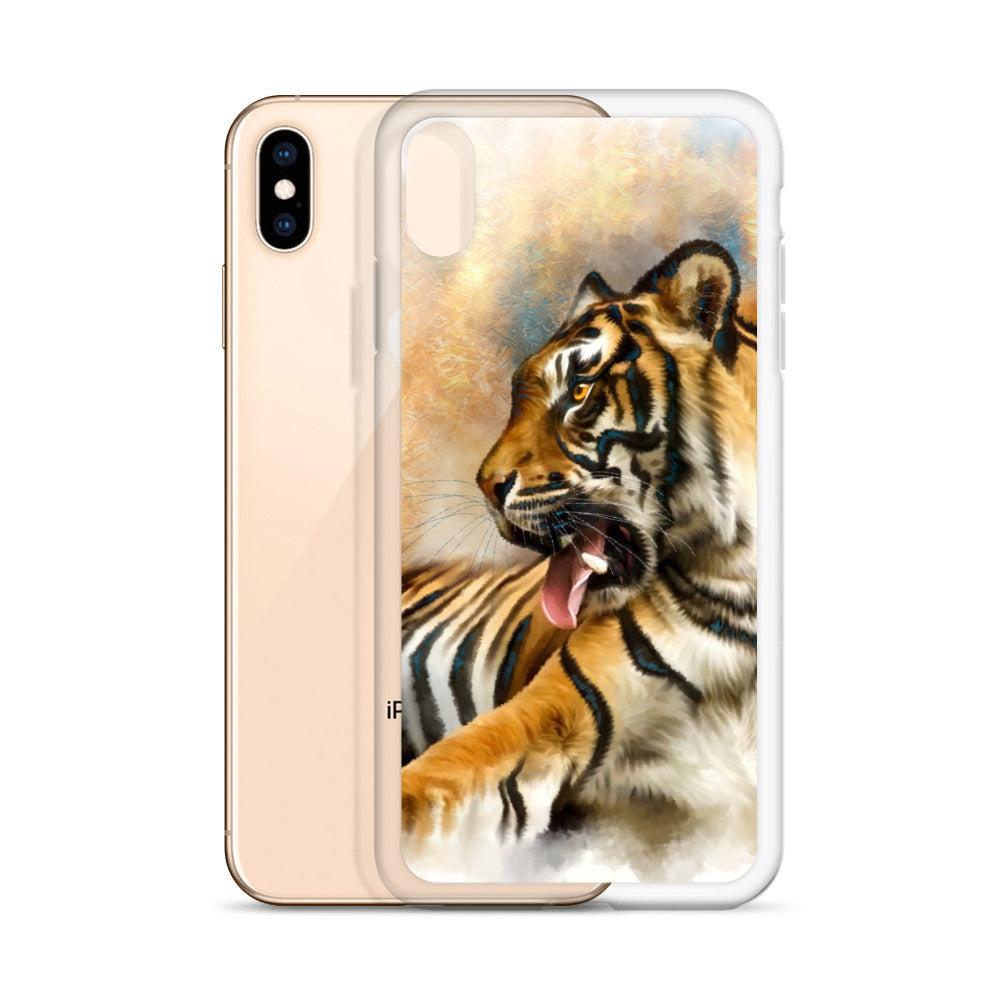 Wildlife Wild Animal Art Sitting Tiger iPhone Case Gift Idea