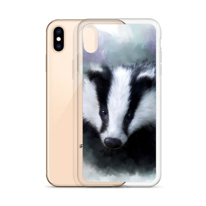 British Wildlife Art Badger iPhone Case Gift Idea