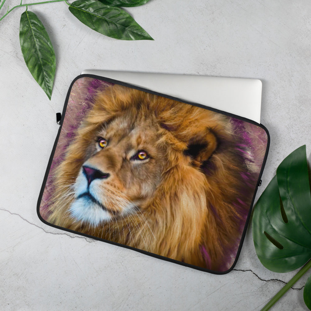 Wildlife Wild Animal Art Lion Laptop Sleeve Gift Idea