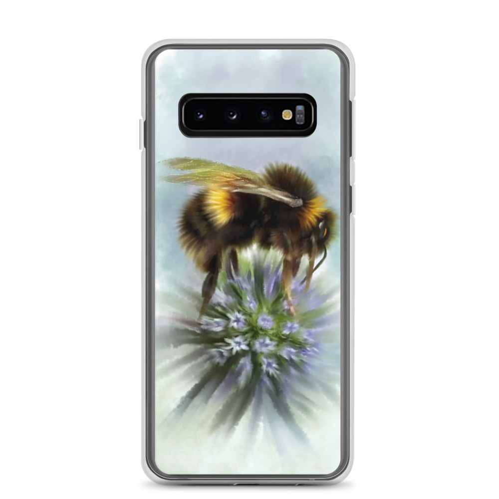 Bumble Bee Flower Floral Art with Purple Allium Samsung Case Gift Idea