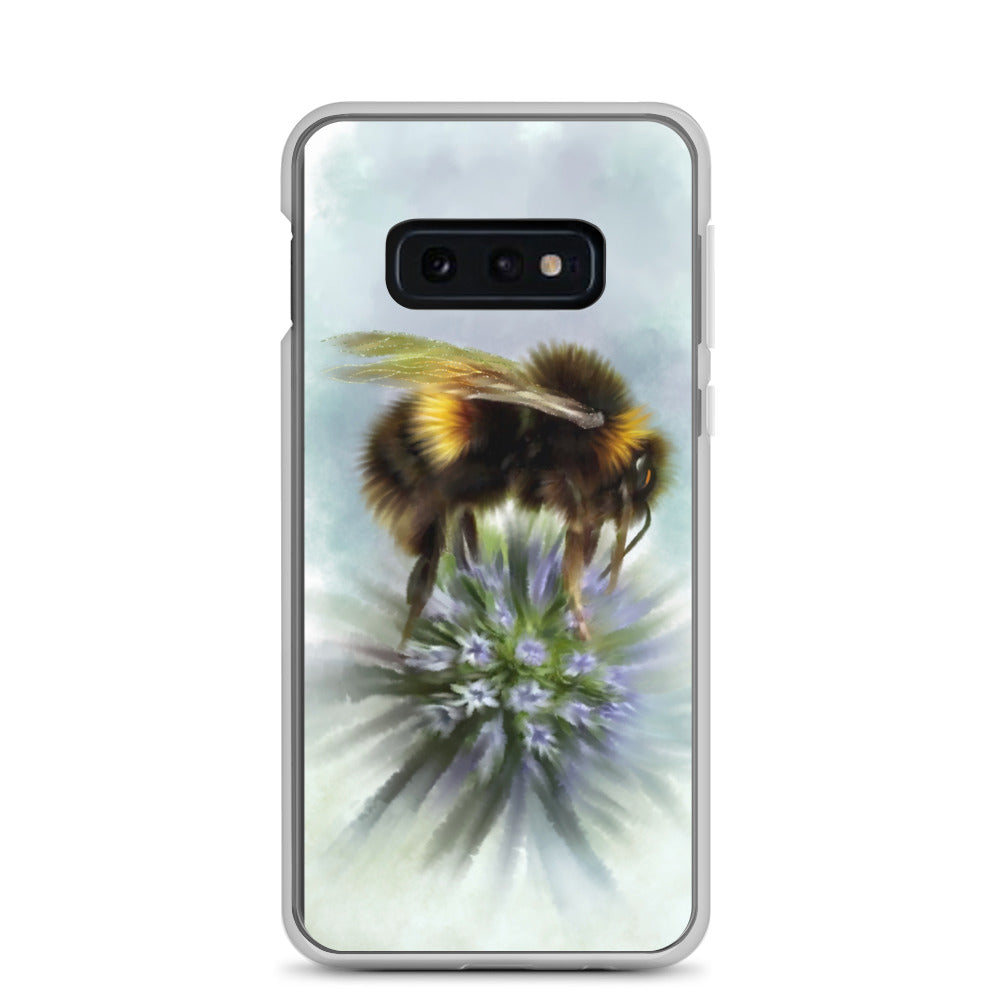 Bumble Bee Flower Floral Art with Purple Allium Samsung Case Gift Idea