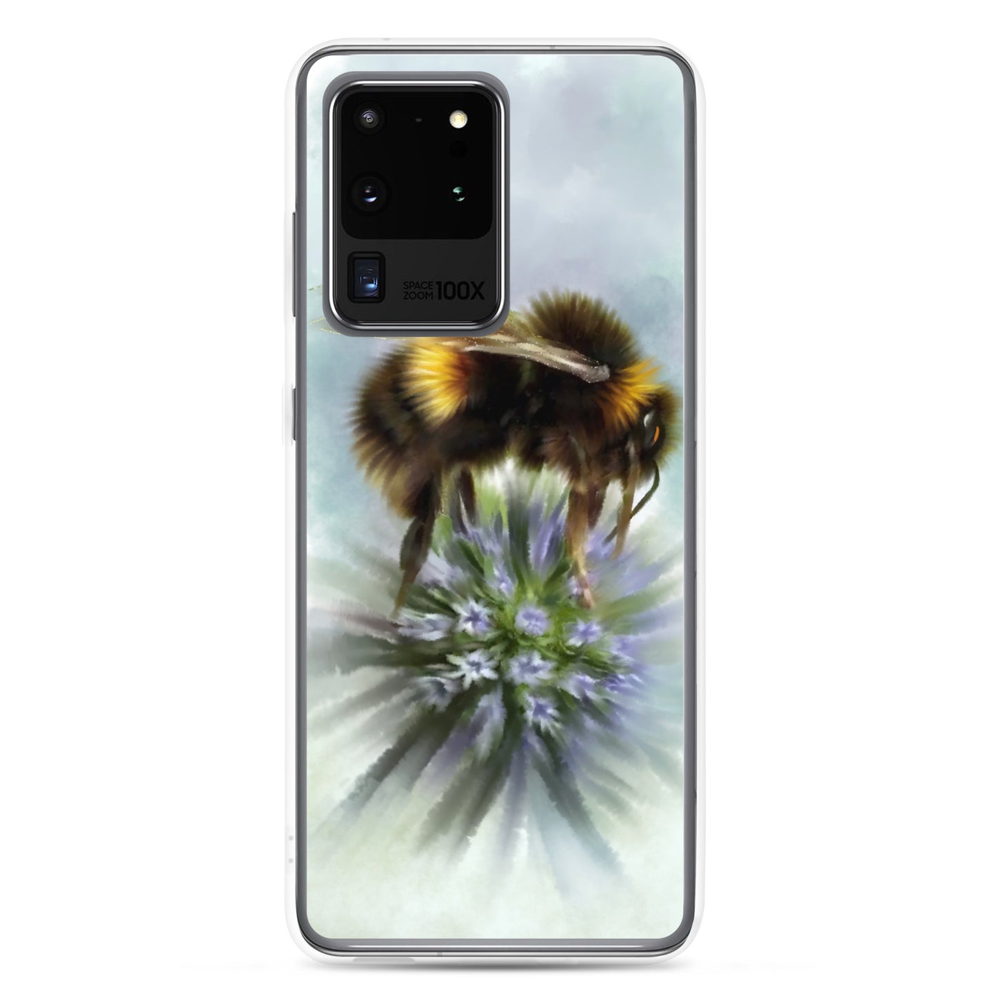 Bumble Bee Flower Floral Art with Purple Allium Samsung Case Gift Idea