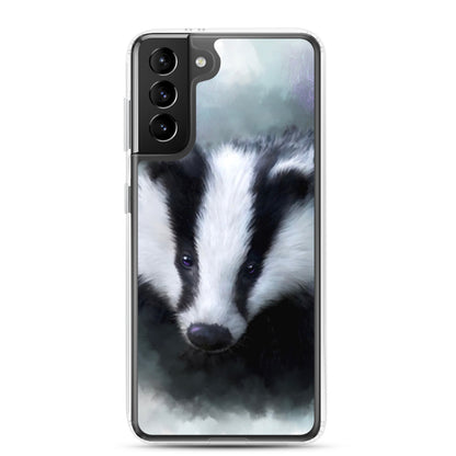 British Wildlife Art Badger Samsung Case Gift Idea