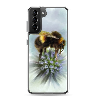 Bumble Bee Flower Floral Art with Purple Allium Samsung Case Gift Idea