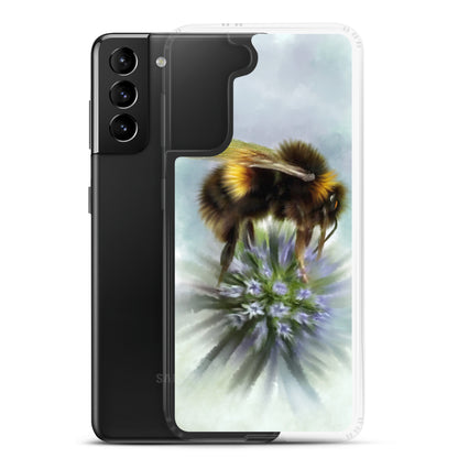 Bumble Bee Flower Floral Art with Purple Allium Samsung Case Gift Idea