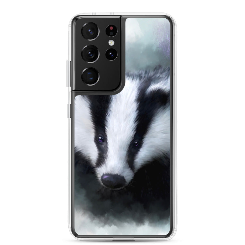 British Wildlife Art Badger Samsung Case Gift Idea