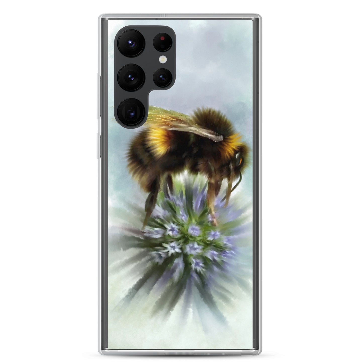 Bumble Bee Flower Floral Art with Purple Allium Samsung Case Gift Idea