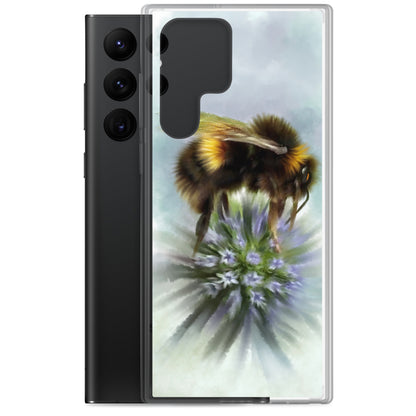 Bumble Bee Flower Floral Art with Purple Allium Samsung Case Gift Idea